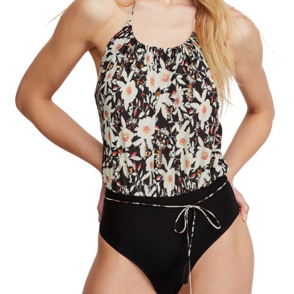 Free People Liza Halter Bodysuit